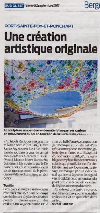 ARTICLE_SUD_OUEST_CHAMPIGNY_ARCHIPELS_2017