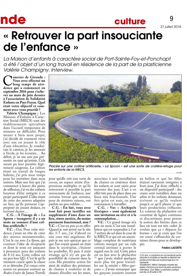 Article_courrier_gironde_résidence_Mecs_2018
